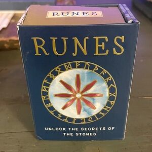 Blue Runes Box with Gold Accents